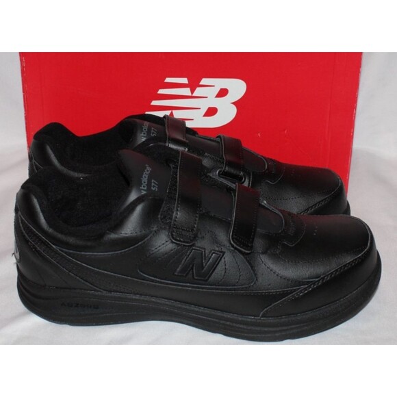 New Balance Men's 577 V1 Hook and Loop Walking Shoe Black 12 4E‎ EEEE - Picture 1 of 7